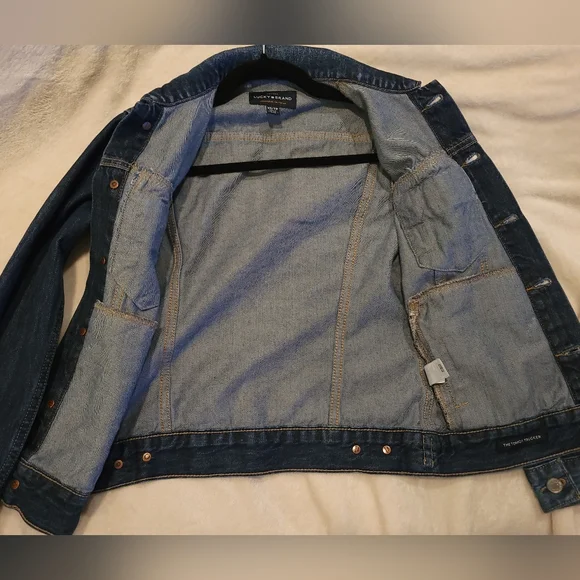 Lucky Brand The Tomboy Jean Jacket Dark Wash Vintage Denim NWOT *sz XS* - Picture 9 of 16